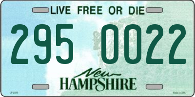 NH license plate 2950022