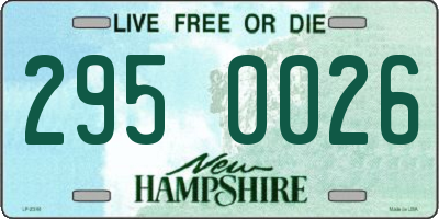 NH license plate 2950026