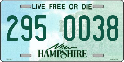 NH license plate 2950038