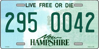 NH license plate 2950042