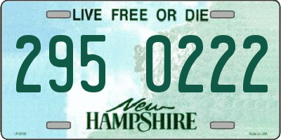 NH license plate 2950222