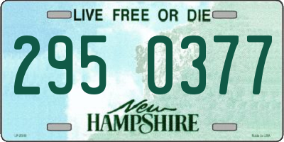 NH license plate 2950377