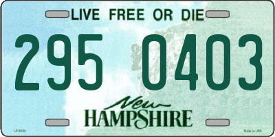 NH license plate 2950403