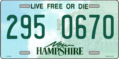 NH license plate 2950670