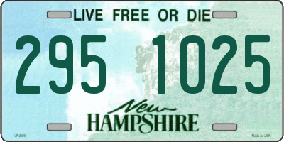 NH license plate 2951025