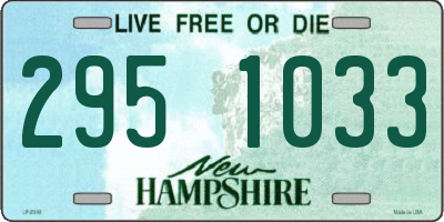 NH license plate 2951033