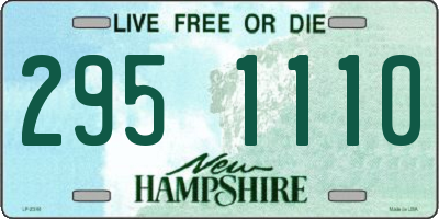 NH license plate 2951110