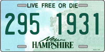 NH license plate 2951931