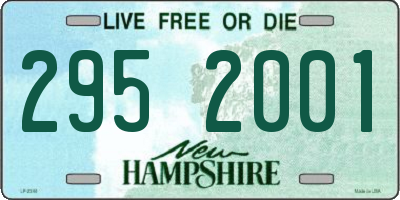 NH license plate 2952001