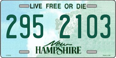 NH license plate 2952103