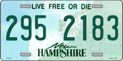 NH license plate 2952183