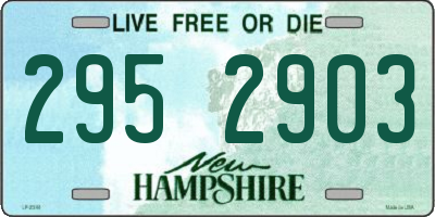 NH license plate 2952903