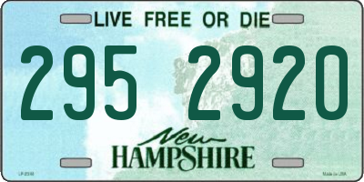 NH license plate 2952920