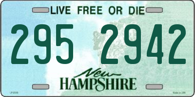 NH license plate 2952942