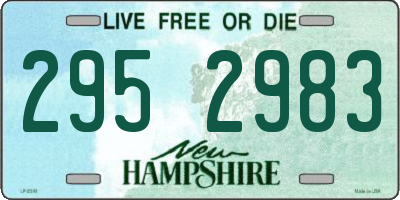 NH license plate 2952983