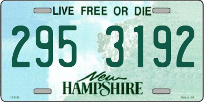 NH license plate 2953192