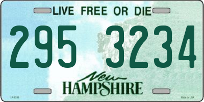 NH license plate 2953234