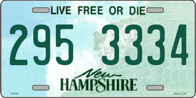 NH license plate 2953334