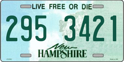 NH license plate 2953421
