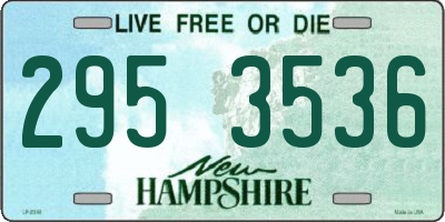 NH license plate 2953536
