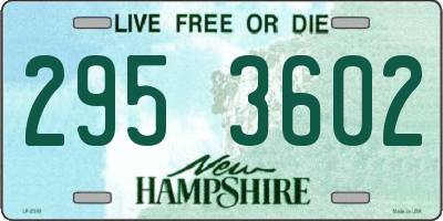 NH license plate 2953602