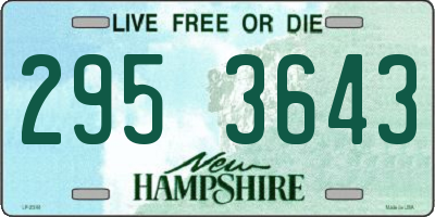 NH license plate 2953643