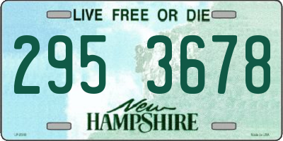 NH license plate 2953678