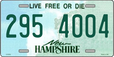 NH license plate 2954004