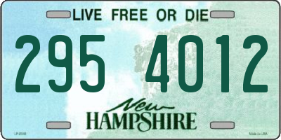 NH license plate 2954012