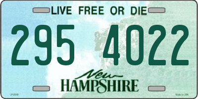 NH license plate 2954022