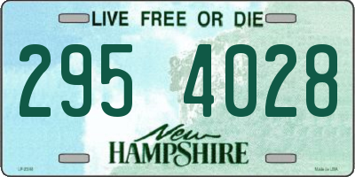NH license plate 2954028