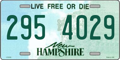 NH license plate 2954029