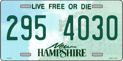 NH license plate 2954030