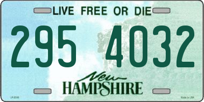 NH license plate 2954032