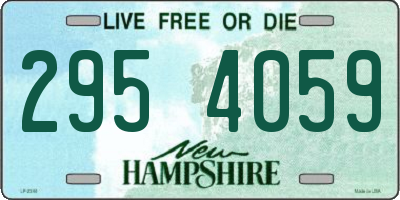 NH license plate 2954059