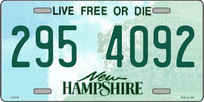NH license plate 2954092