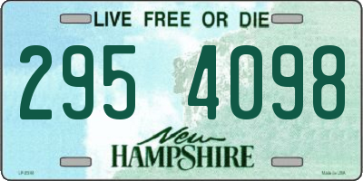 NH license plate 2954098