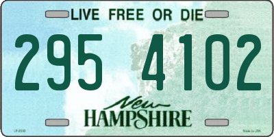 NH license plate 2954102