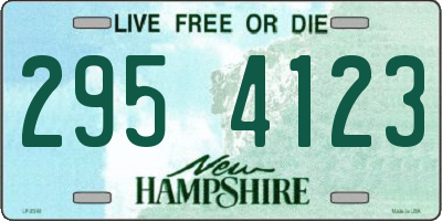 NH license plate 2954123
