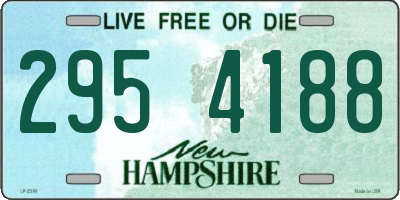 NH license plate 2954188
