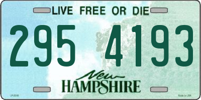 NH license plate 2954193