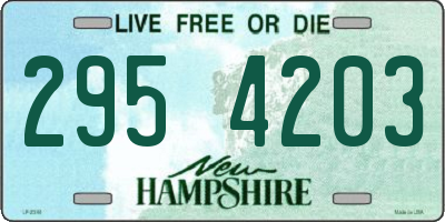 NH license plate 2954203
