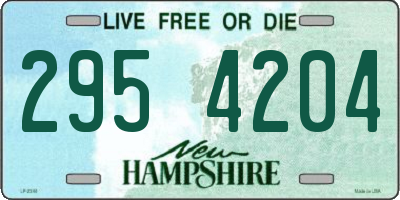 NH license plate 2954204