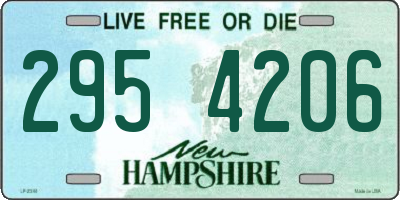 NH license plate 2954206