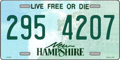 NH license plate 2954207