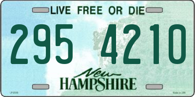 NH license plate 2954210