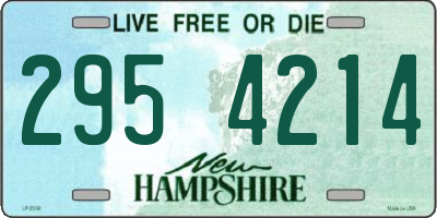 NH license plate 2954214