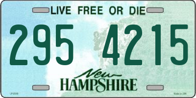 NH license plate 2954215