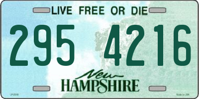 NH license plate 2954216