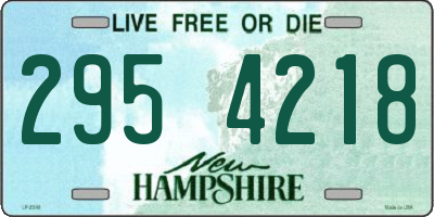 NH license plate 2954218